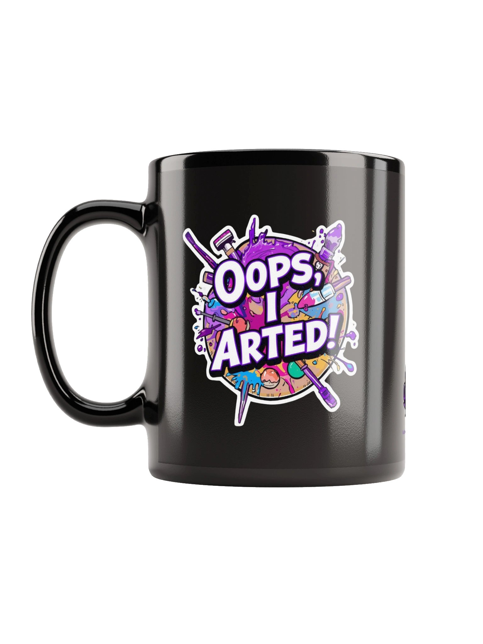 Oops, I arted black mug product image (12)