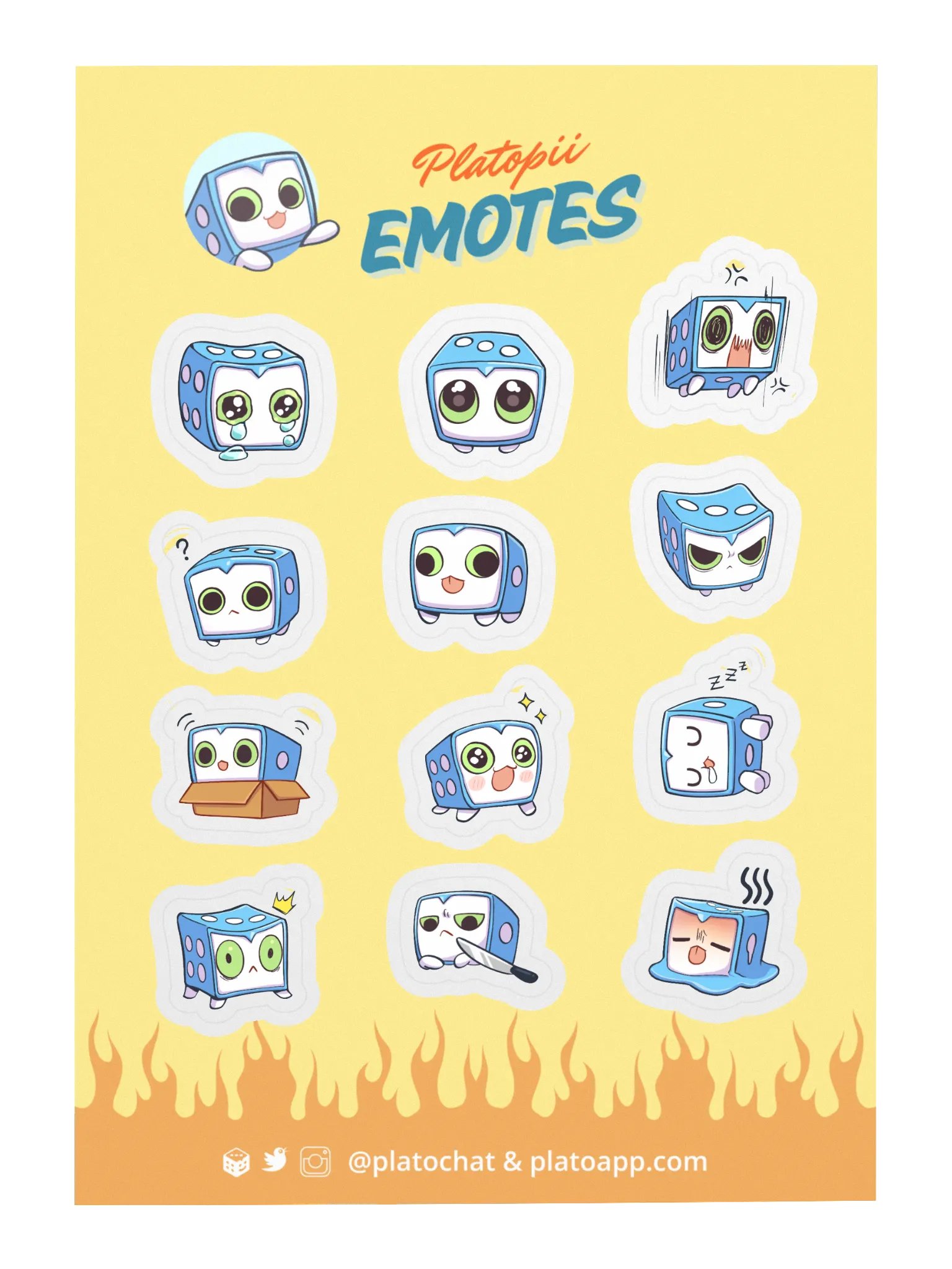 Platopii Emotes Sticker Sheet product image (3)