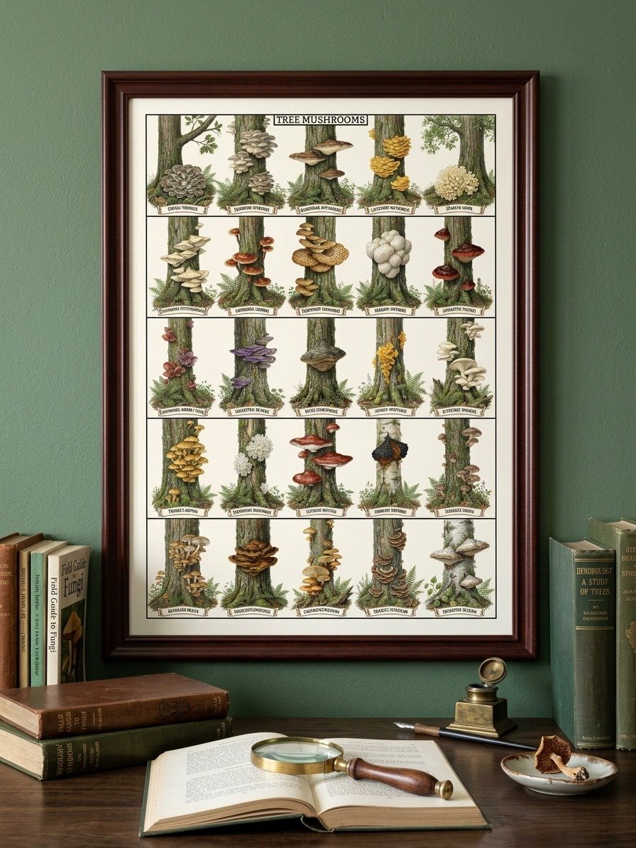 Tree Mushrooms Poster product image (2)