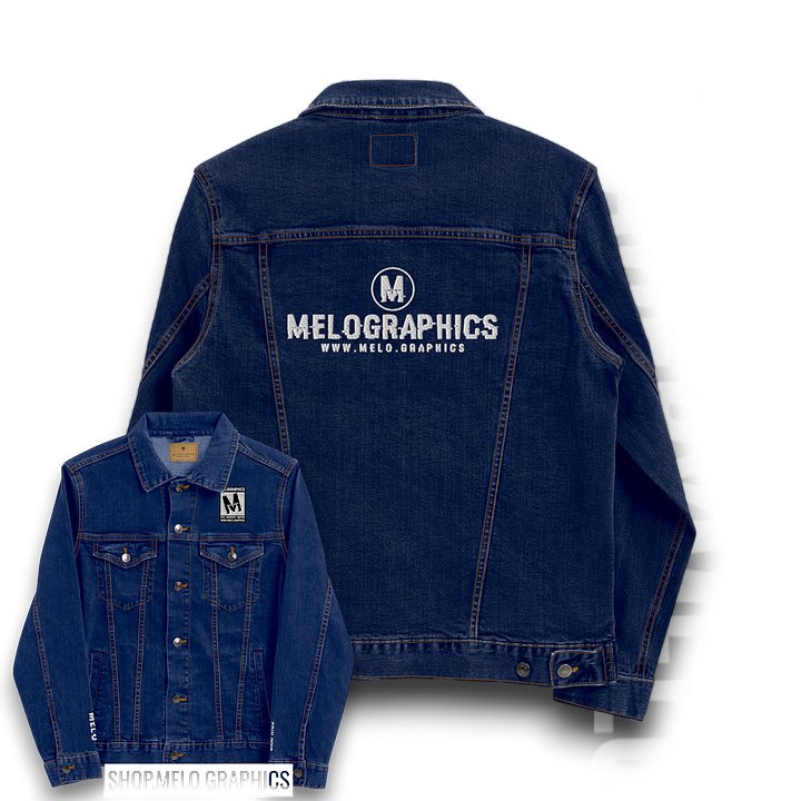 Rated M: White Stitched - Denim Jacket | #MadeByMELO product image (1)