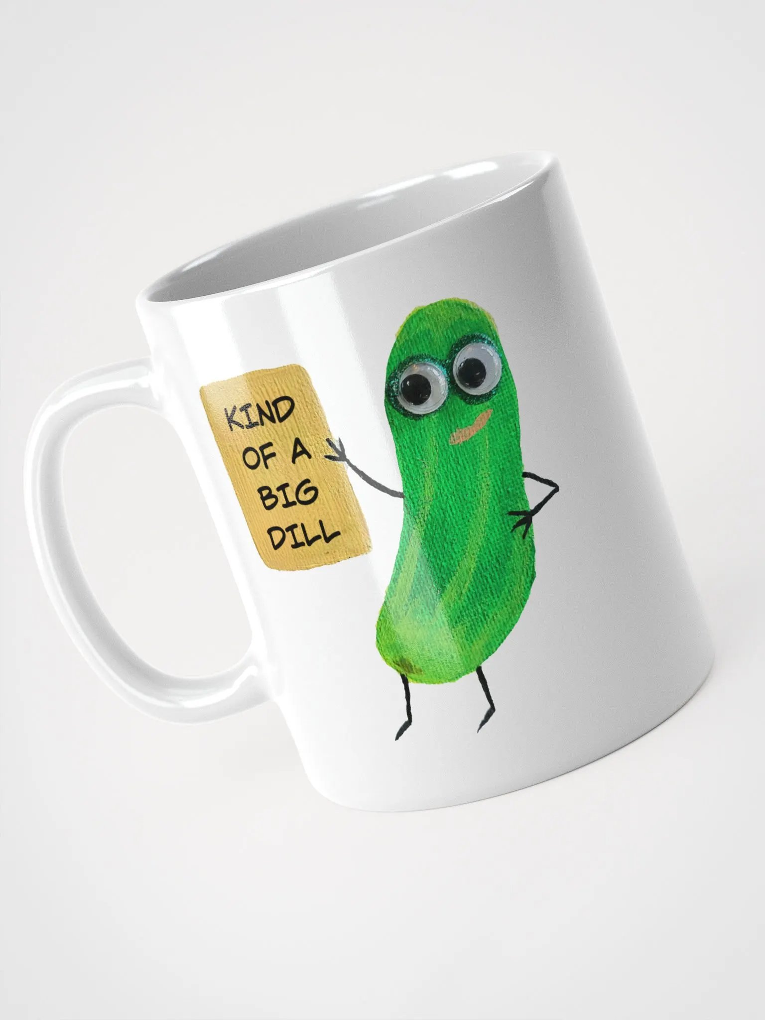 Emotional Support Pickle White Glossy Mug product image (3)