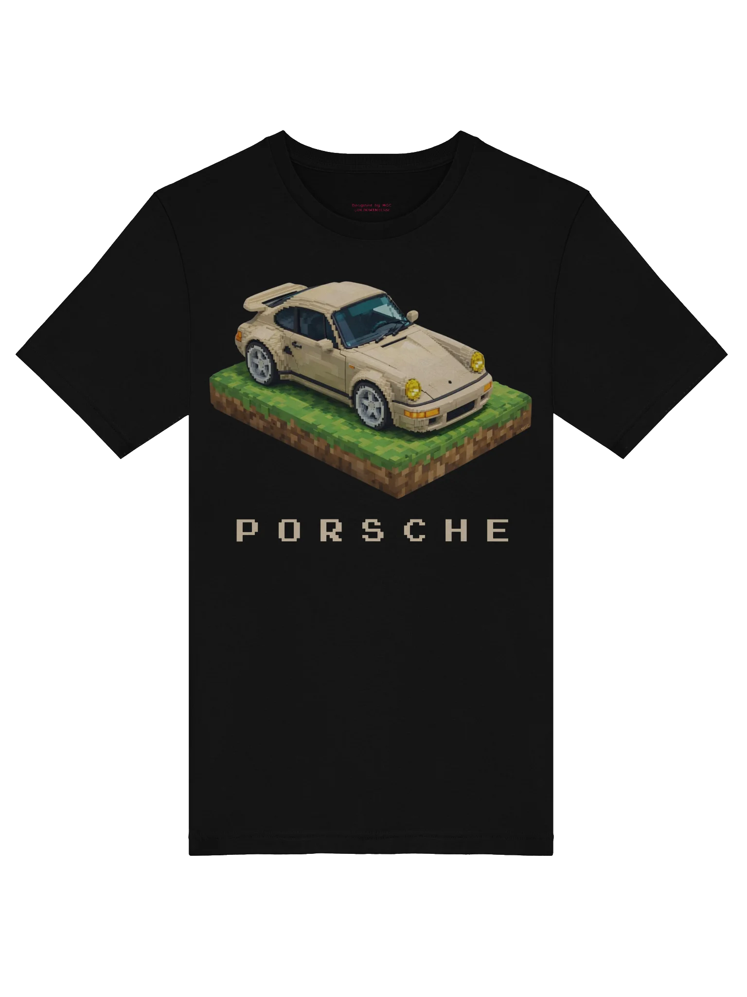 Grey Porsche 964 Ruf Automobile Ultimate "Wolf" Voxel Art Shirt (Pixel, Retro, Minecraft) product image (5)