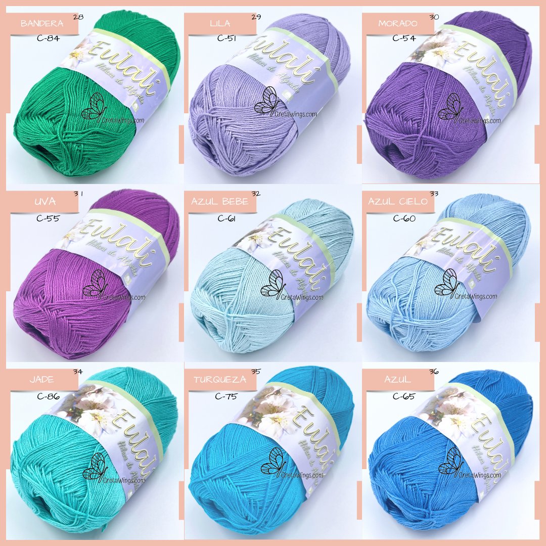EULALI – Premium Mercerized Cotton Yarn🧶 [100g]100% Mercerized Cotton product image (5)