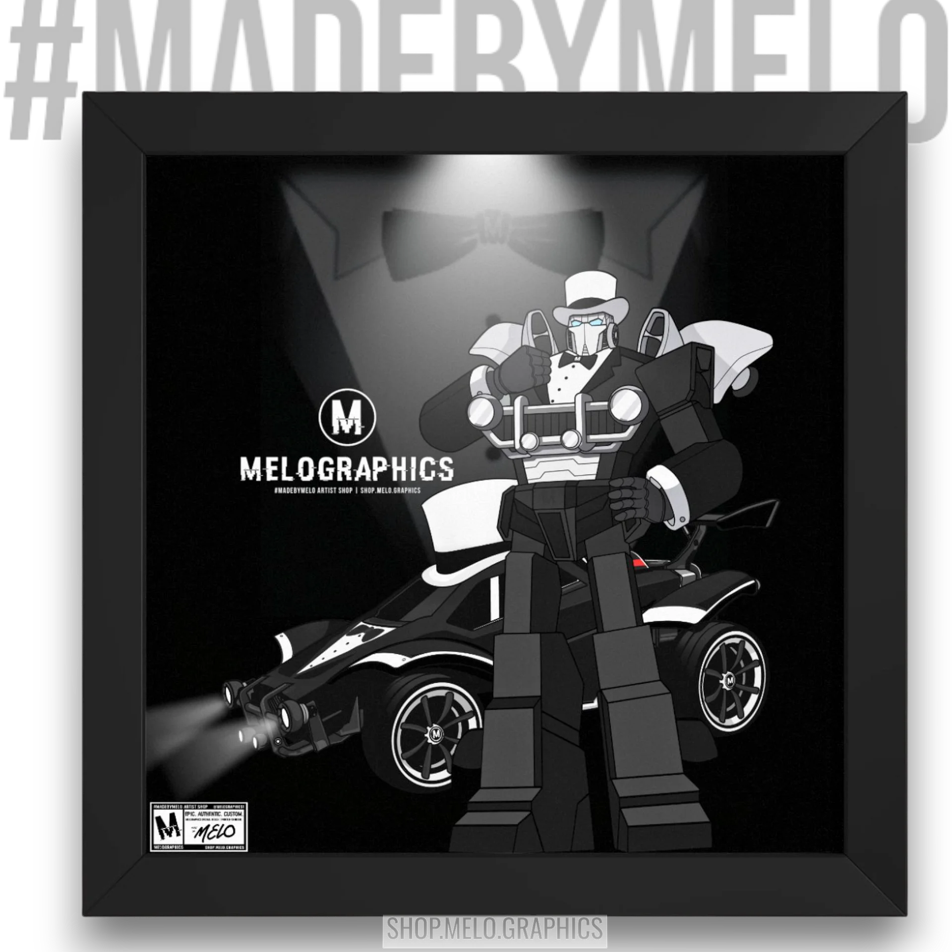 Fancy Carball Bot - Framed Poster | #MadeByMELO product image (1)