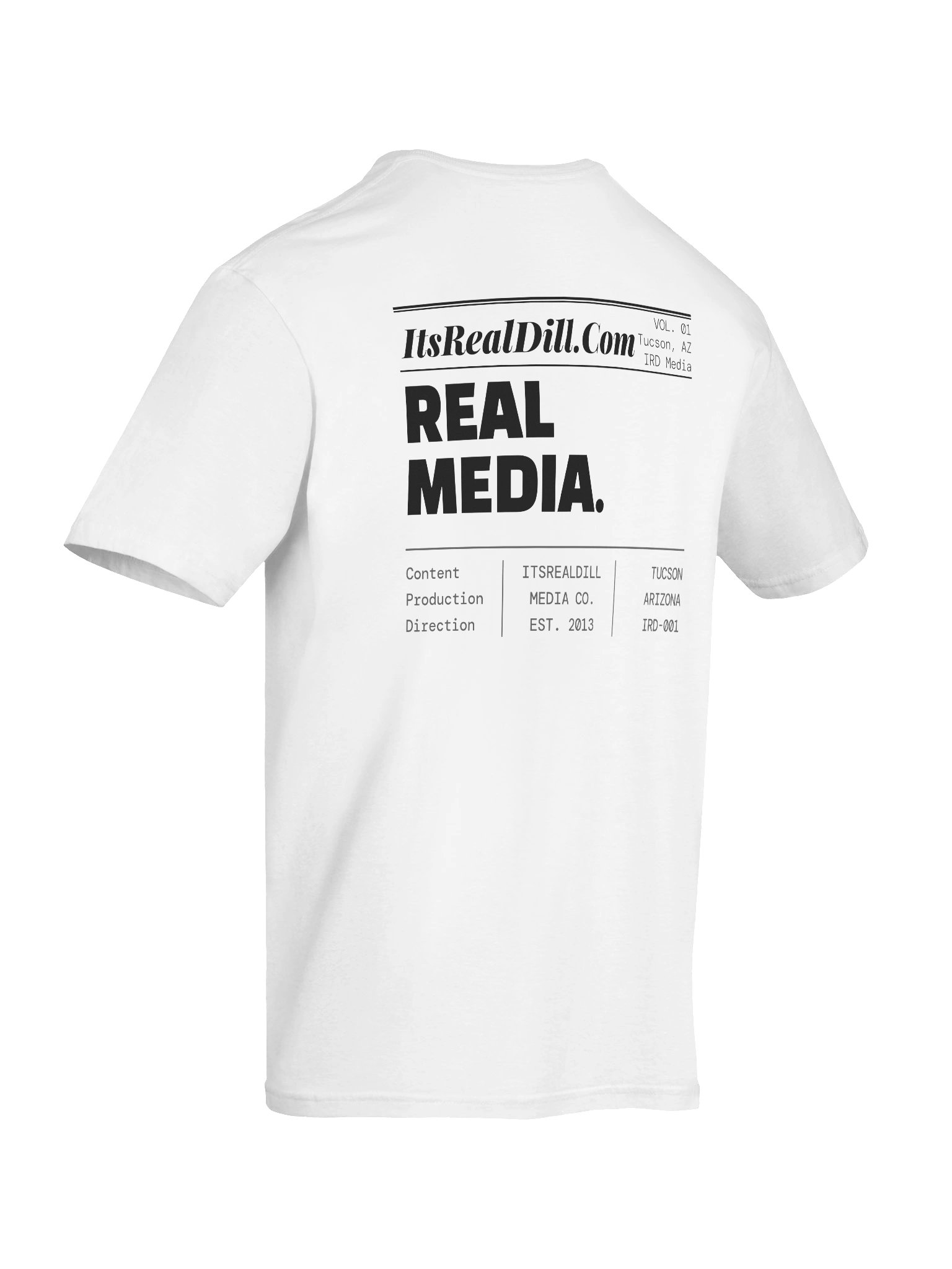 Center Design IRD Media White Newspaper Masthead Tee product image (3)