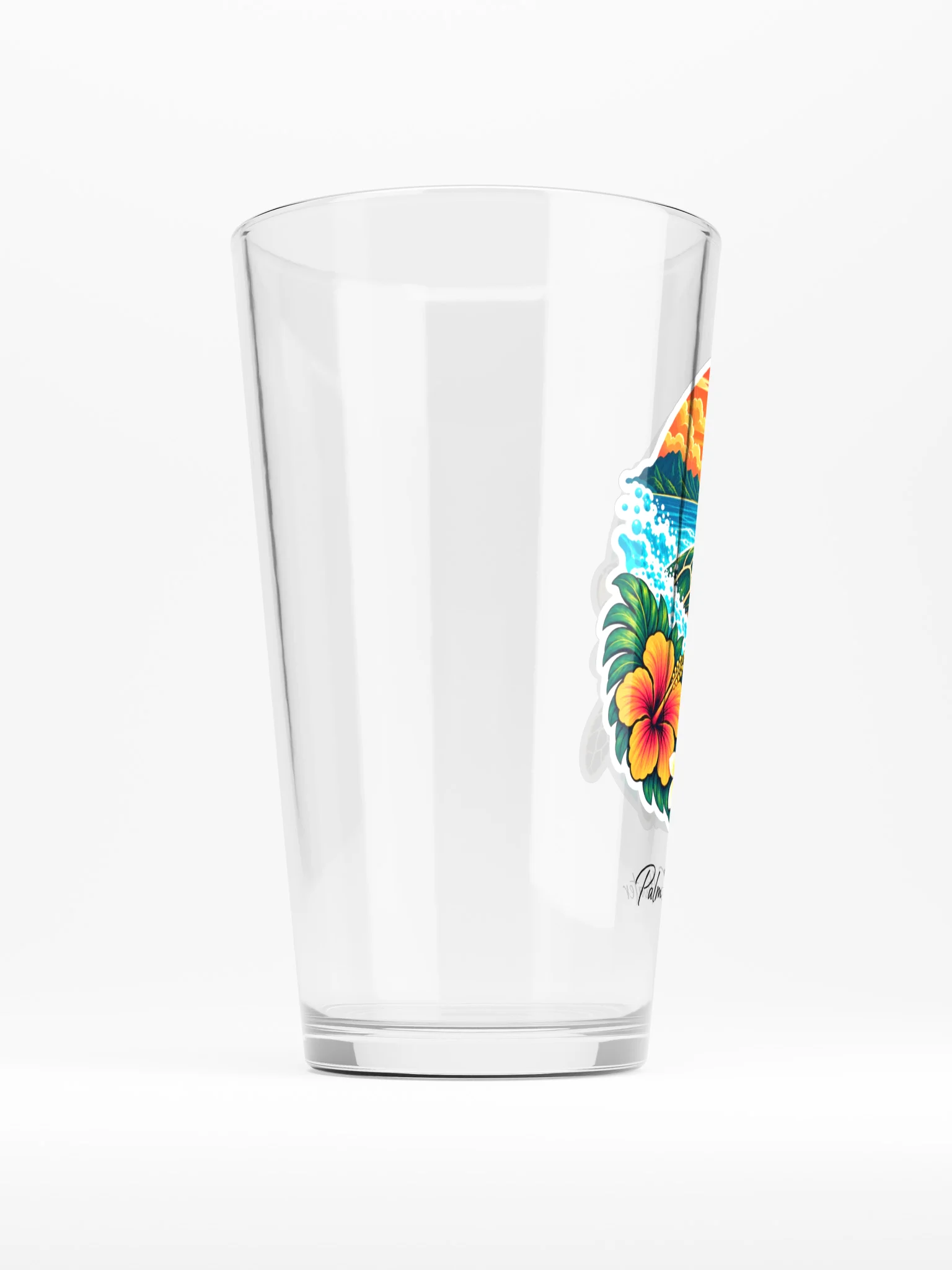 Sea Turtle Sunset | Tropical Pint Glass product image (2)