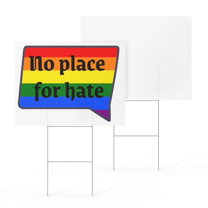 No place for hate yard sign product image (2)