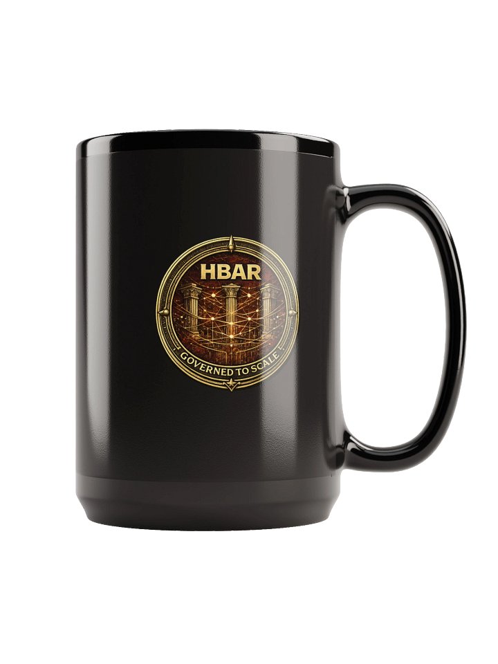 T-Bone Crypto Coin Crest Mug (HBAR | Governed To Scale) | Black product image (1)