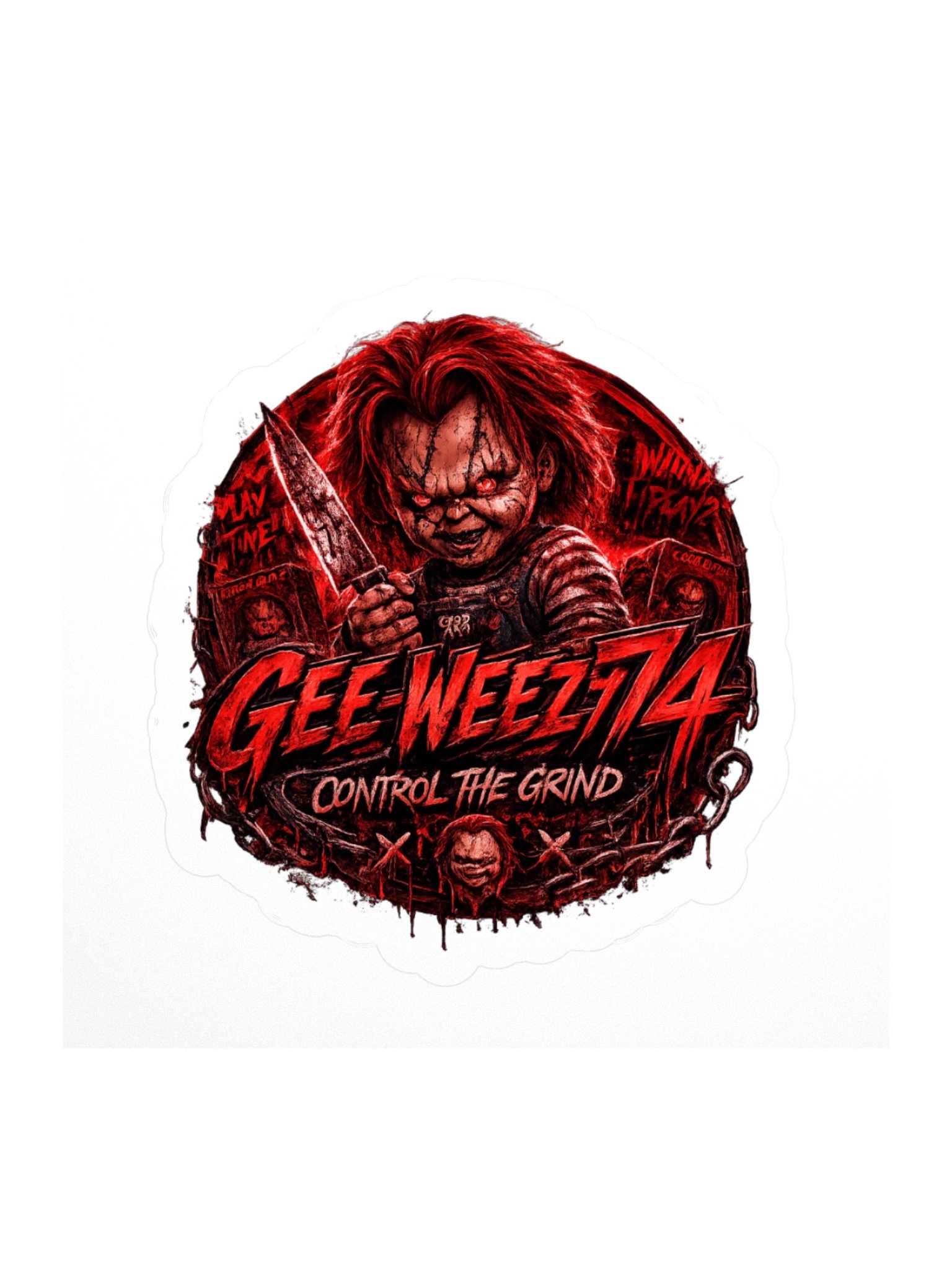🔪 GeeWeez74 “Play Time” Horror Sticker 🔪 product image (1)
