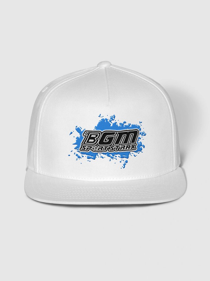 BGMSportsTrax Yupoong Flat Snapback Cap (White) product image (1)