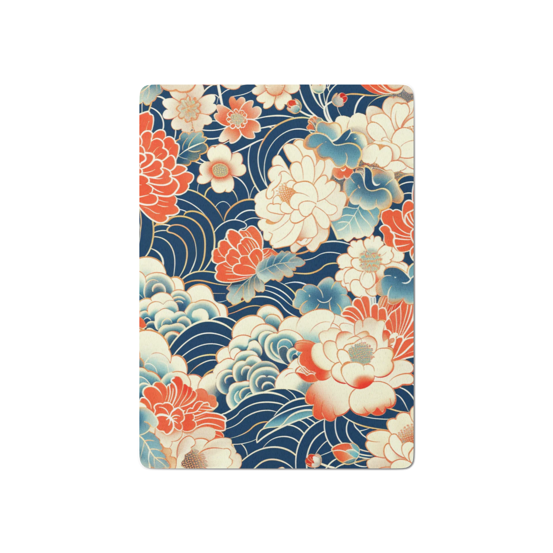 Traditional Japanese Floral Playing Cards - Peony Wave Aesthetic Card Deck product image (2)