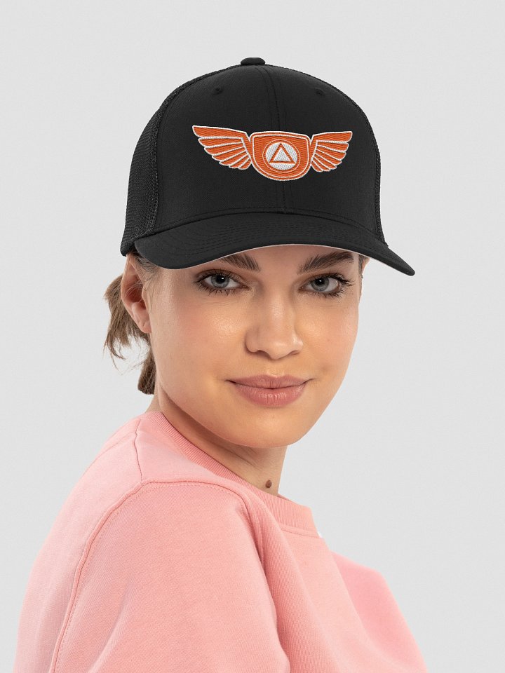 Guardian Angel Wings Trucker Hat with Orange Color Accent product image (2)