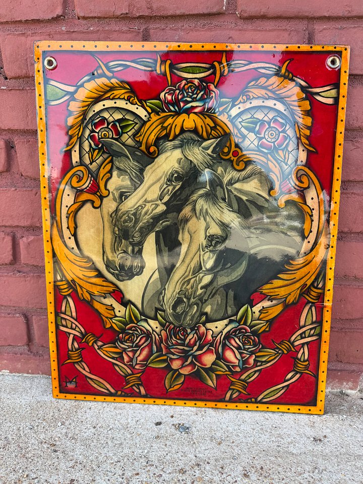 Pharoah’s Horses on wood (16”x20”) product image (1)