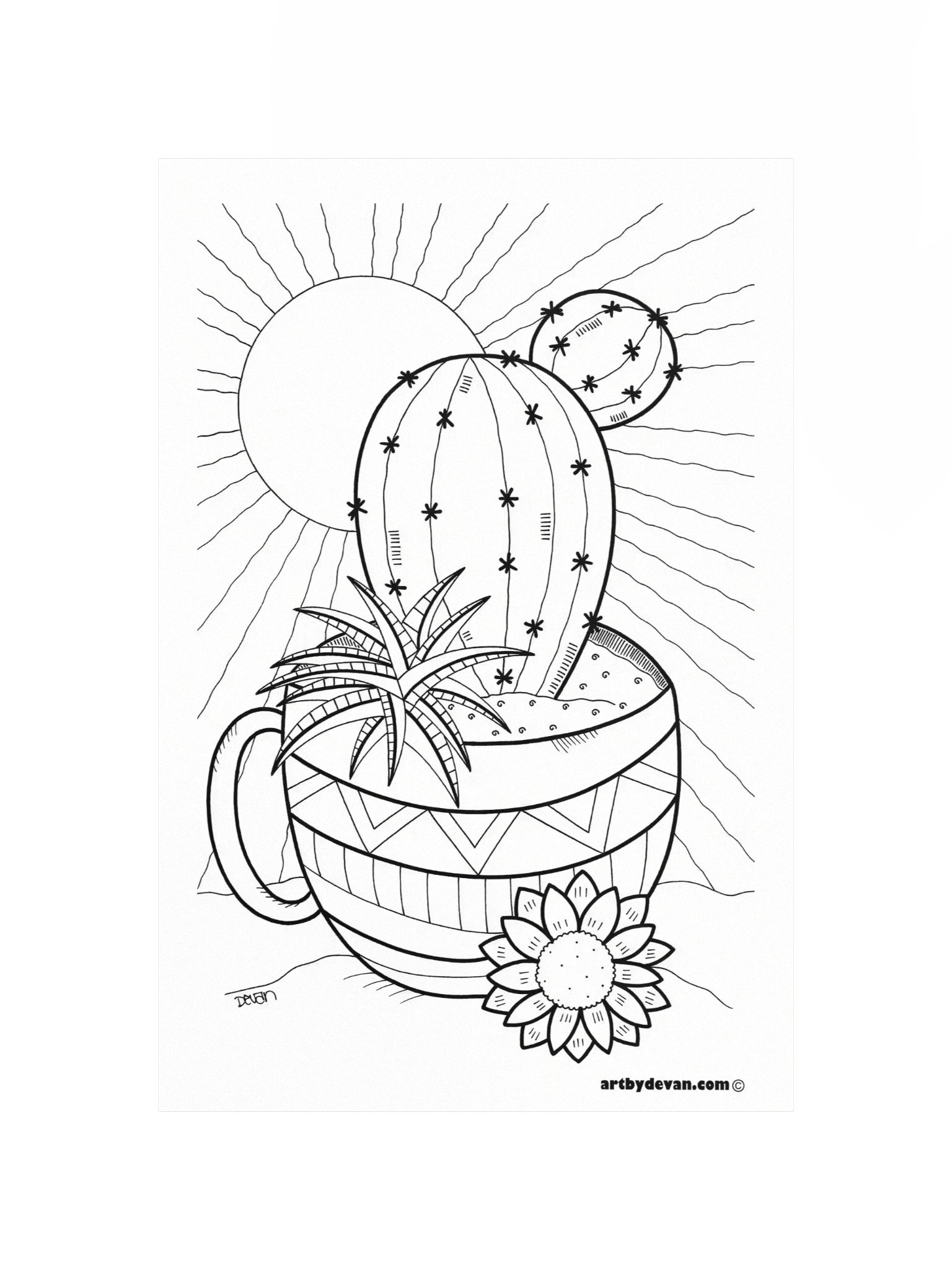 Color Your Own Art: Prickly Morning product image (4)
