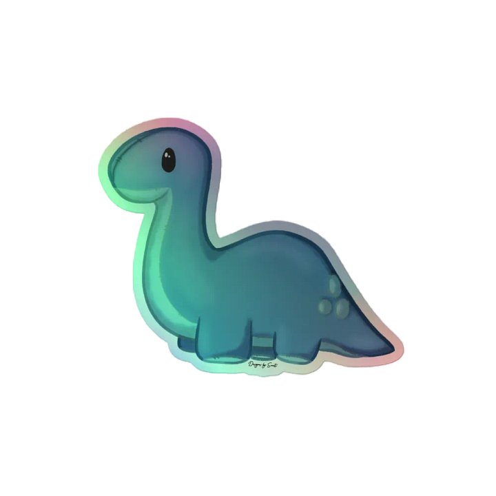 Brontosaurus Plushie Holographic Sticker product image (2)