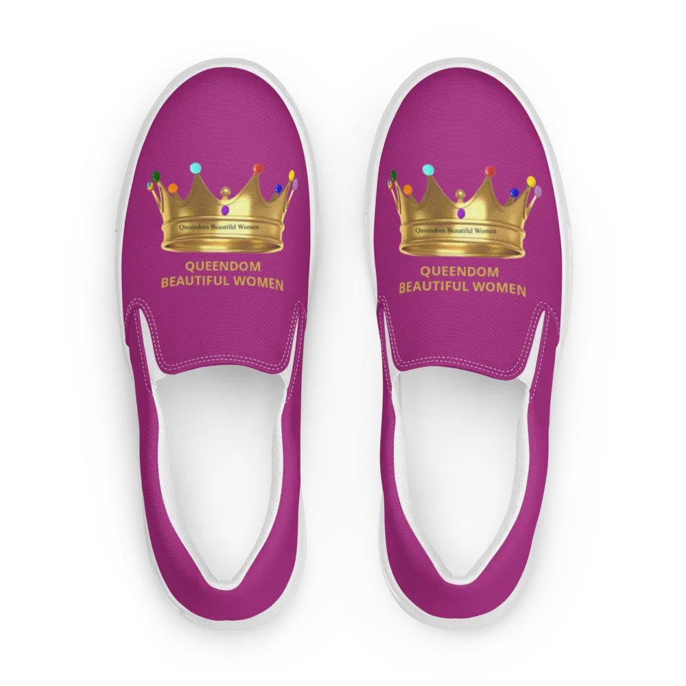 Queendom Beautiful Women Crown Canvas Shoes /Fuchsia (TM) product image (1)