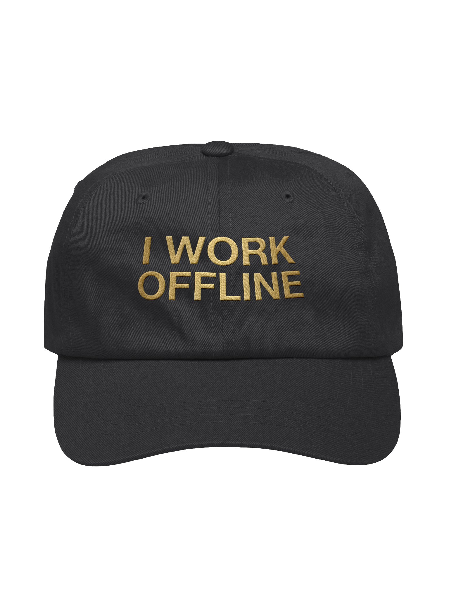 I work offline dad hat product image (1)