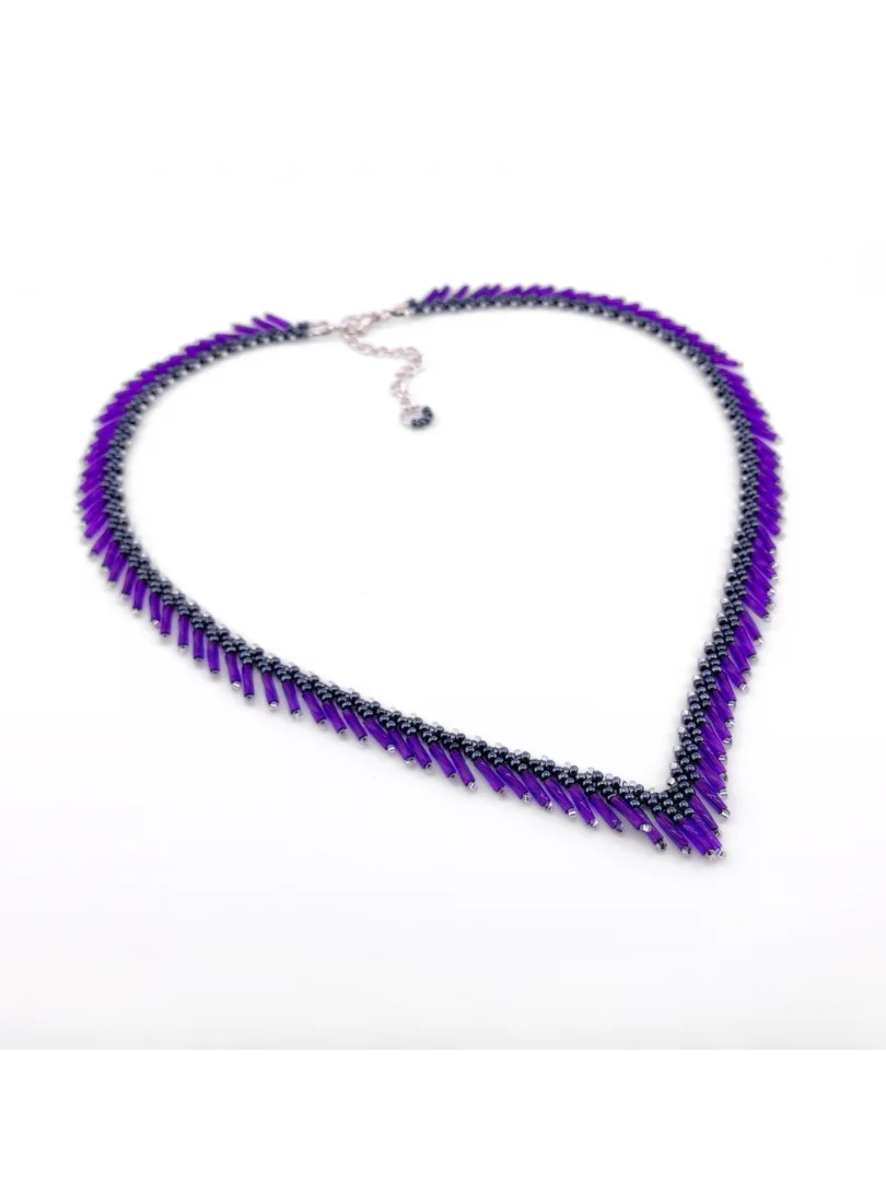 Beading Pattern - Bugle Fringe V Necklace product image (6)