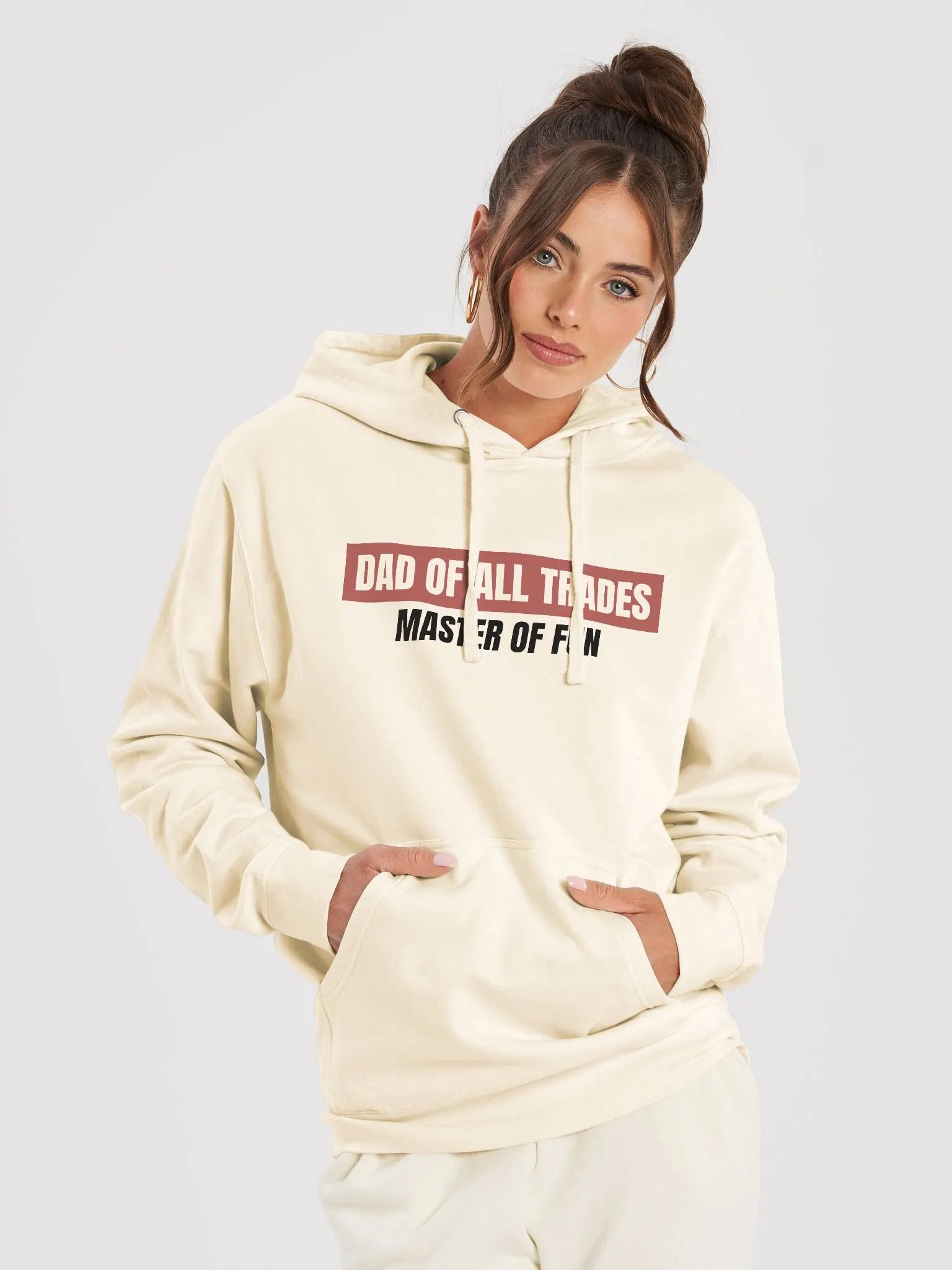 DAD OF ALL TRADES (tan hoodie) product image (5)