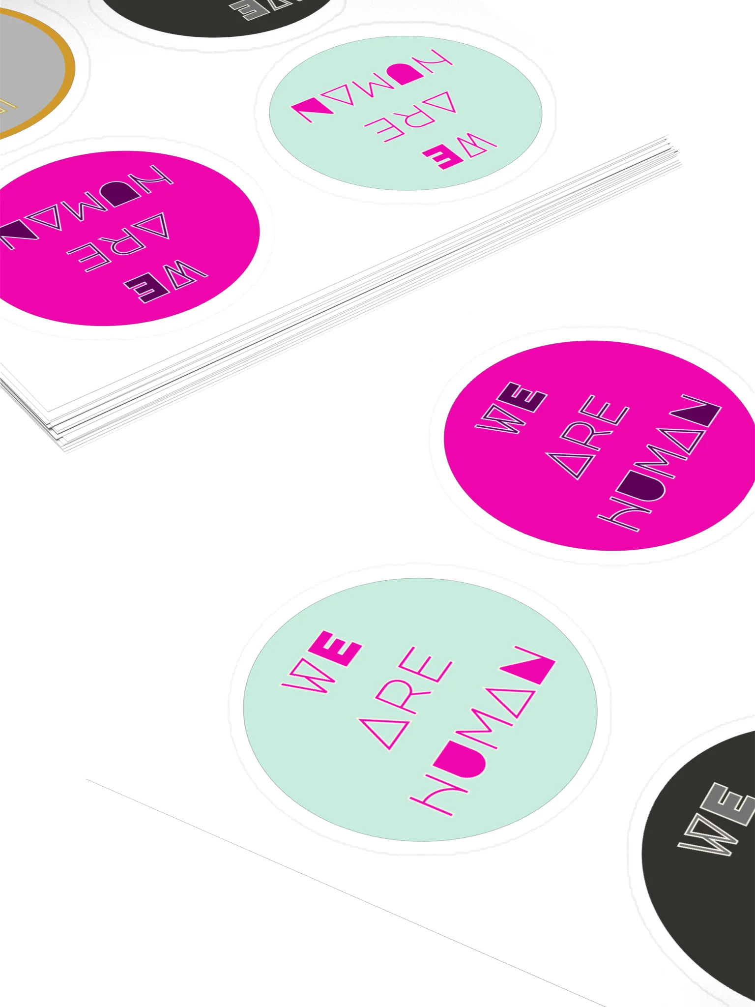 'we are human' stickers/ 4 pk product image (4)