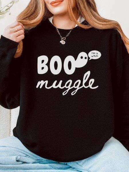 Boo Magical Halloween Fall Minimalist Sweatshirt product image (2)
