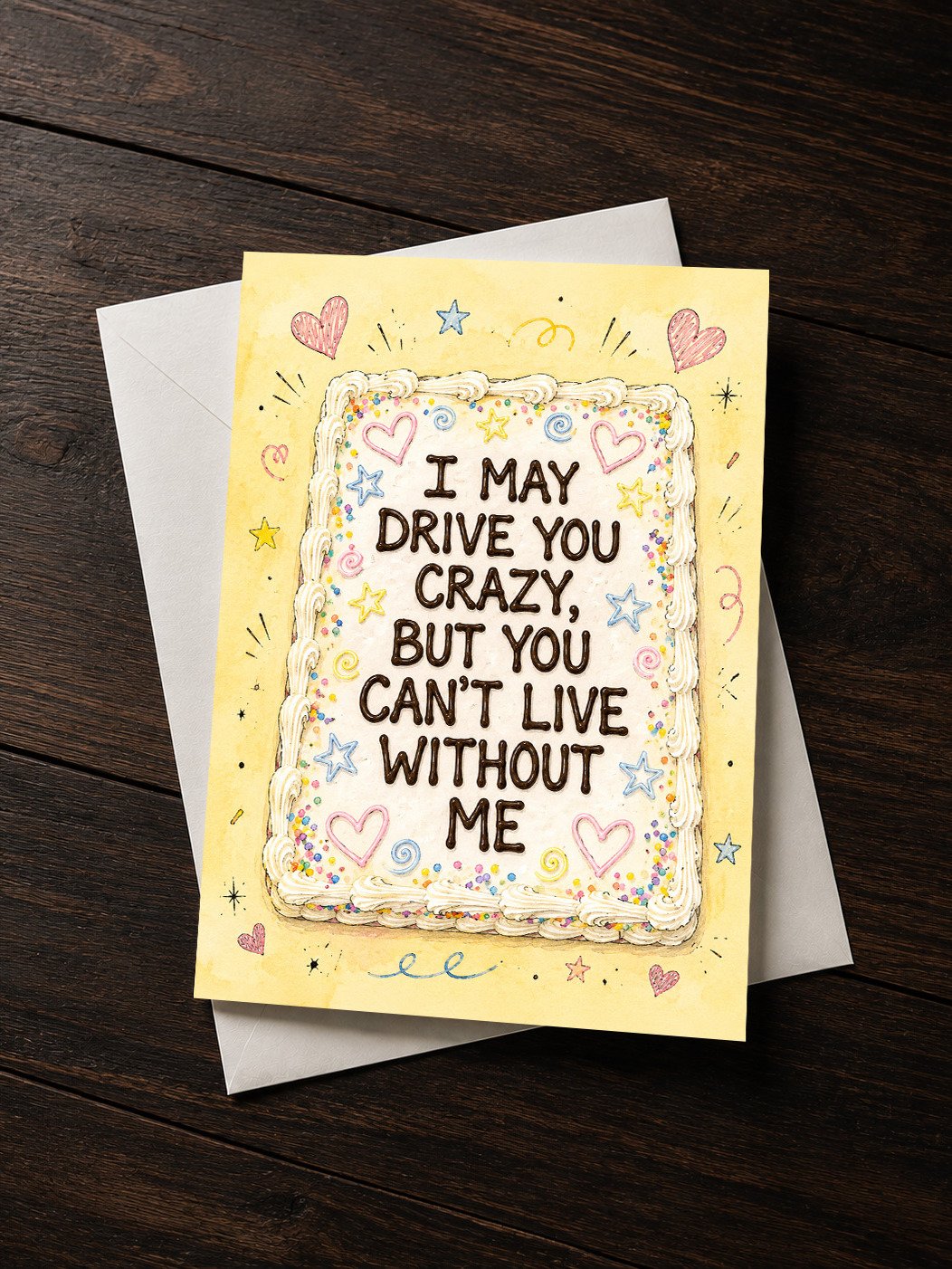 I May Drive You Crazy But You Can't Live Without Me Greeting Card product image (1)