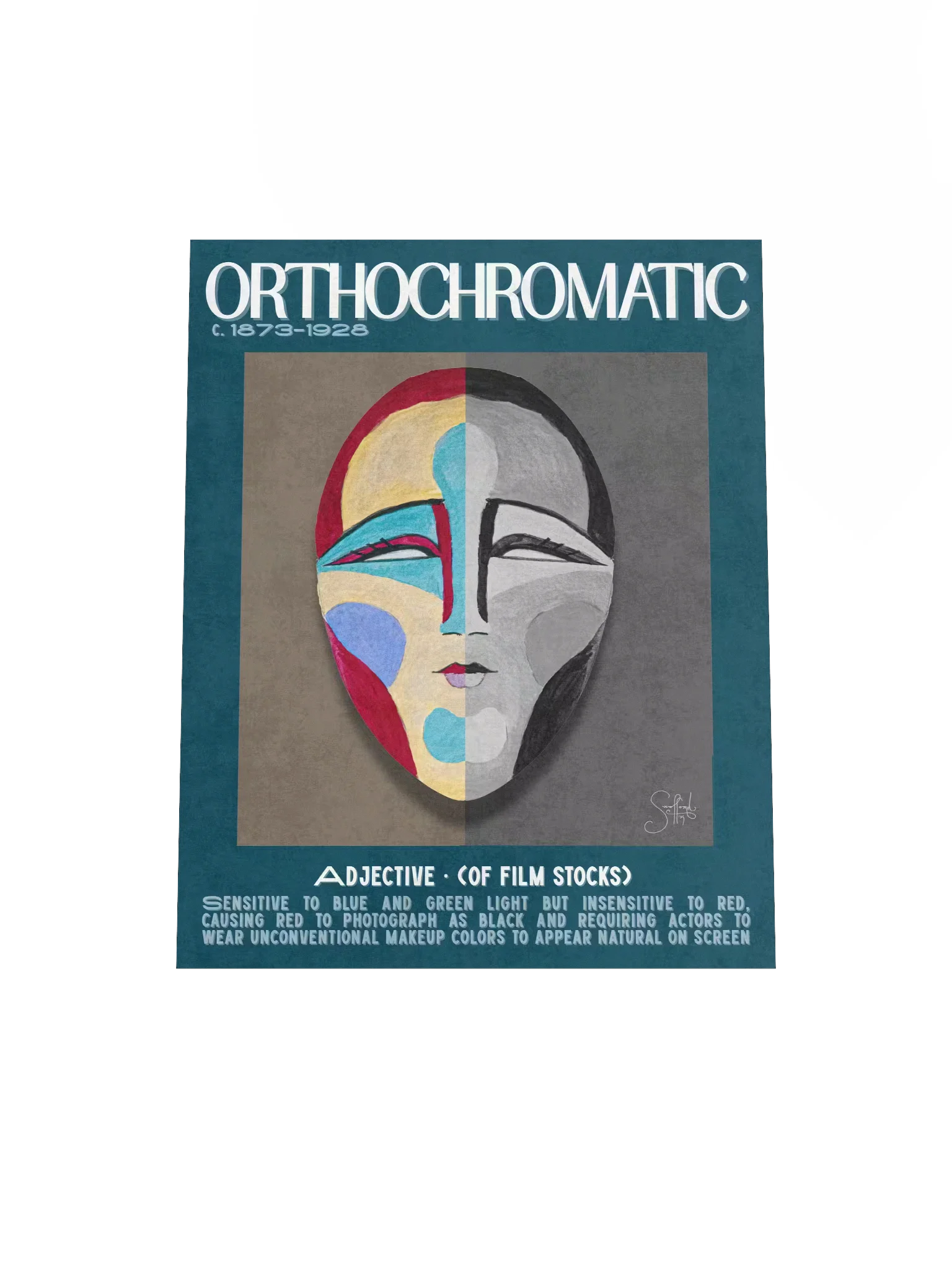 ORTHOCHROMATIC Art Print - Silent Film Makeup History Poster (11×14) product image (5)