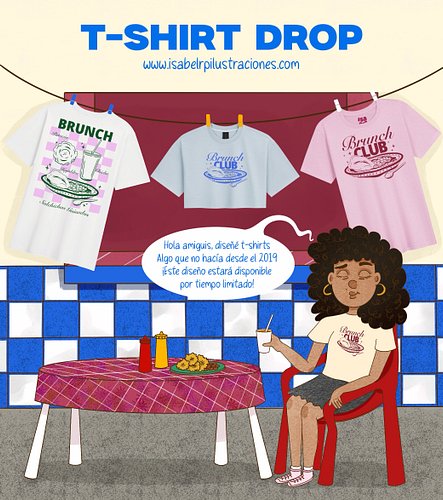 Brunch club t-shirts🤩🤩🤩
Este diseño nació por que escuché decir a un panameño que estaba harto de que lo invitaran de brunch,...