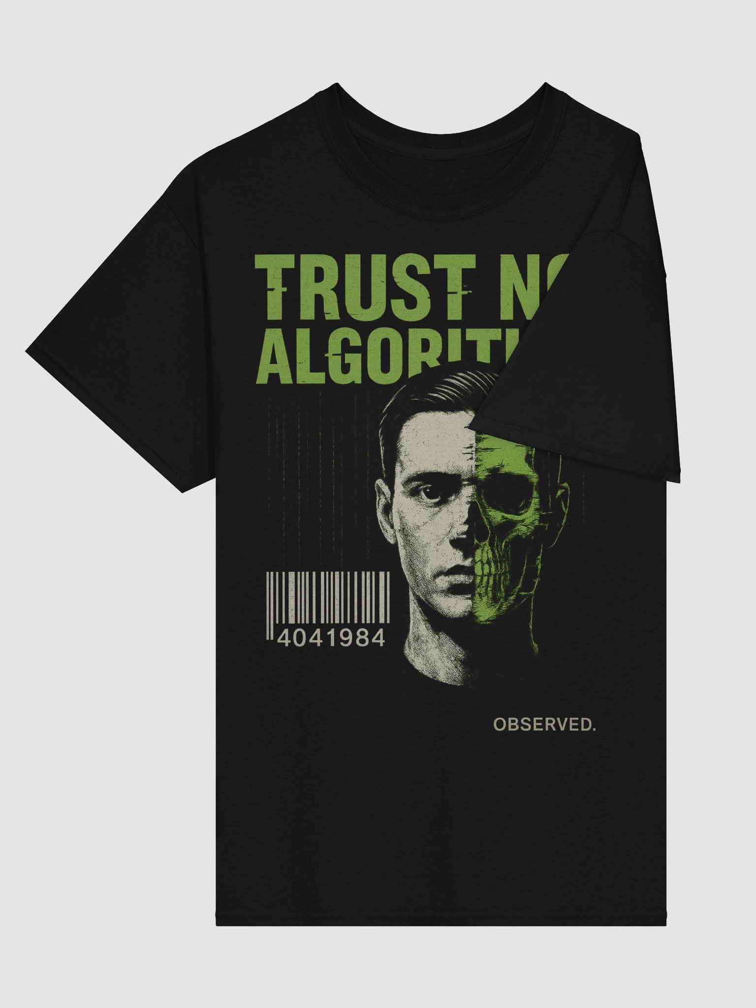 TRUST NO ALGORITHM T-Shirt – Dystopian Glitchcore Streetwear Tee product image (15)