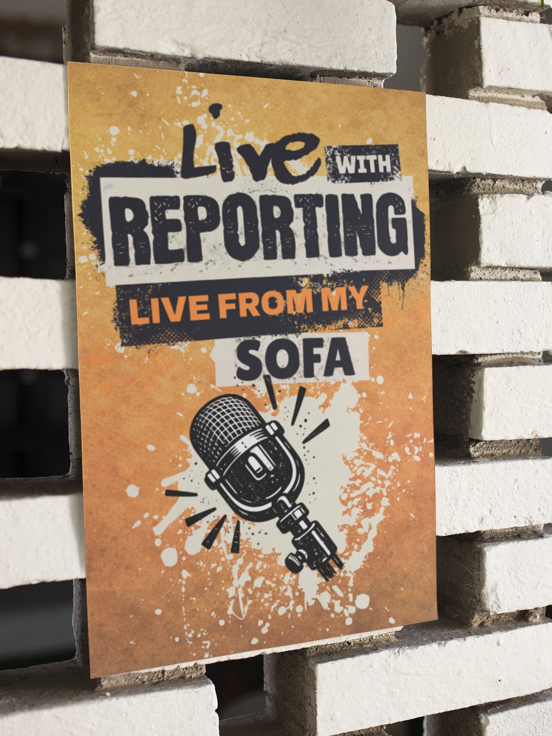 Reporting Live From My Sofa Retro Poster product image (10)
