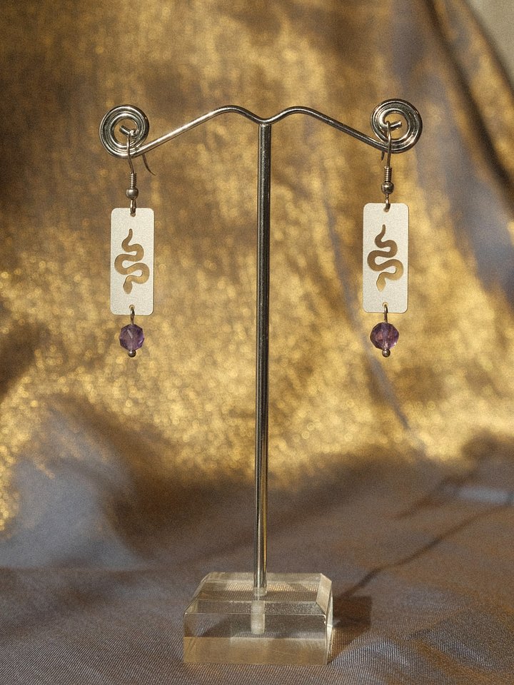 Amethyst Little Snake Earrings product image (2)
