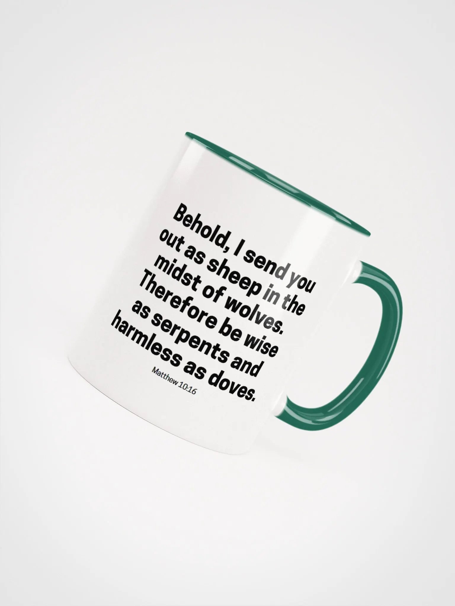 Behold, I Send You Out As Sheep In The Midst Of Wolves Matthew 10:16 Two-Tone Mug 11/15oz product image (4)