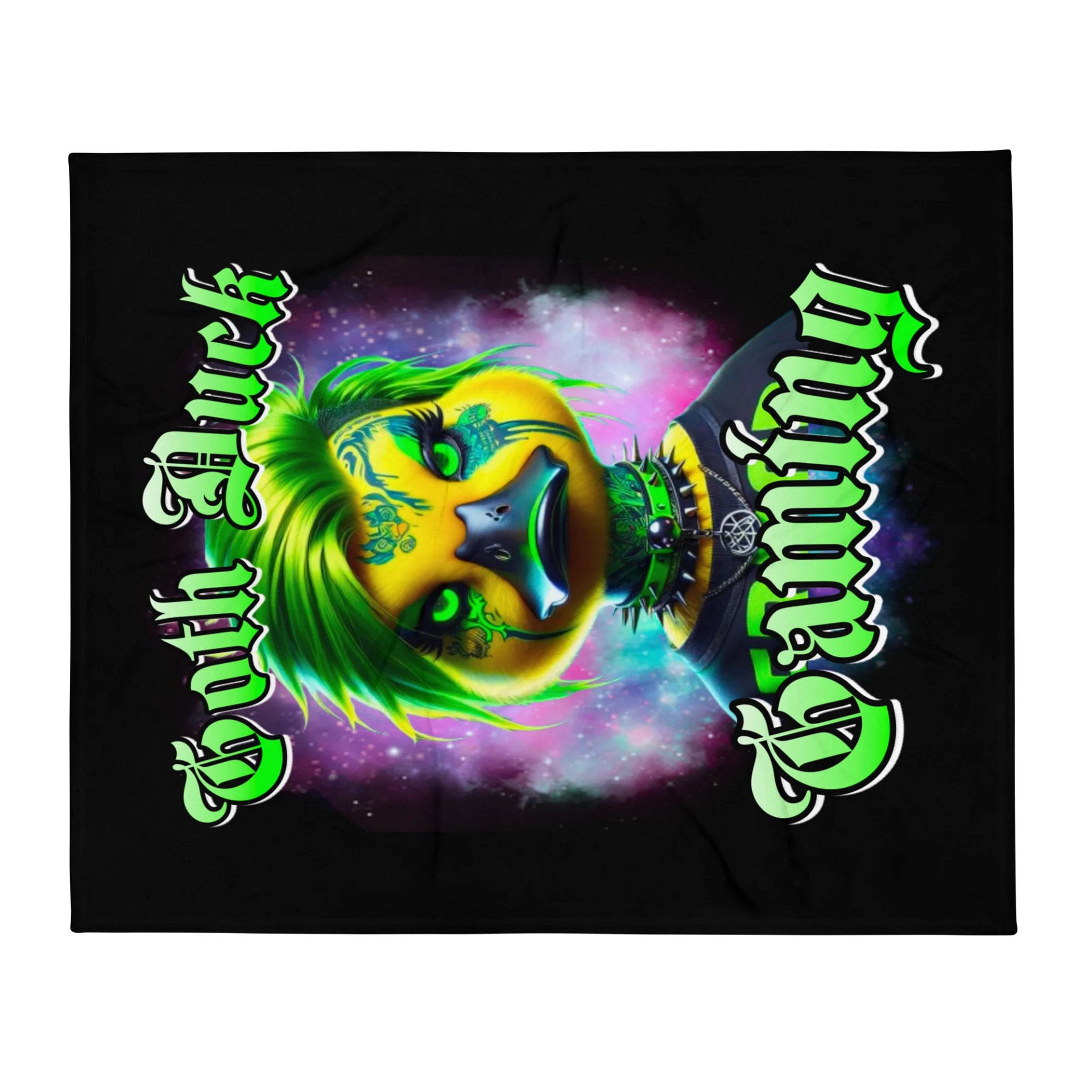 Goth Duck Cosmic Throw Blanket product image (2)