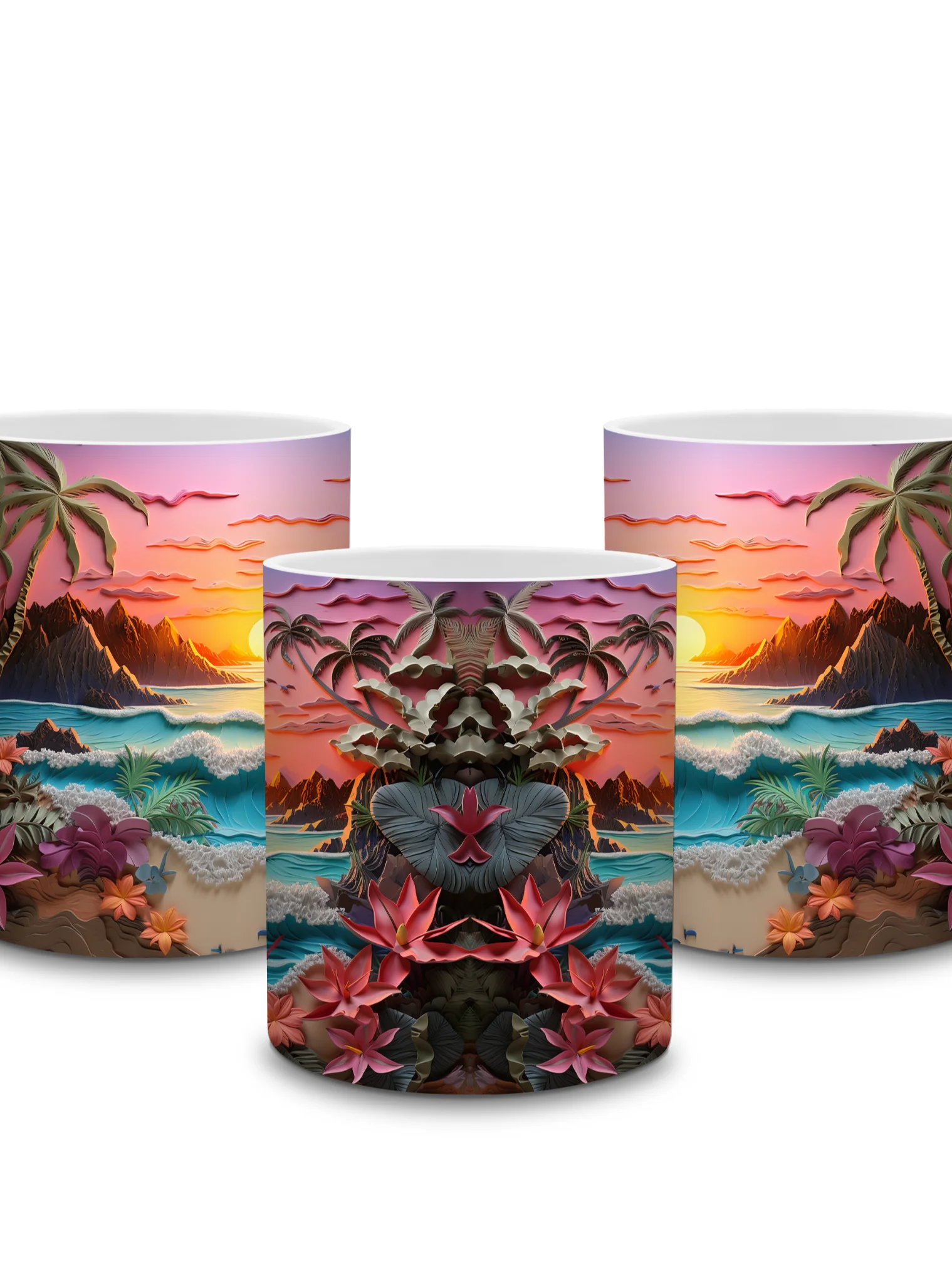 New ProductTropical Sunset Paradise 11oz Coffee Mug – Vibrant Beach Scene Ceramic Cup – Perfect for Coffee, Tea, or Coastal-Themed Déco product image (4)