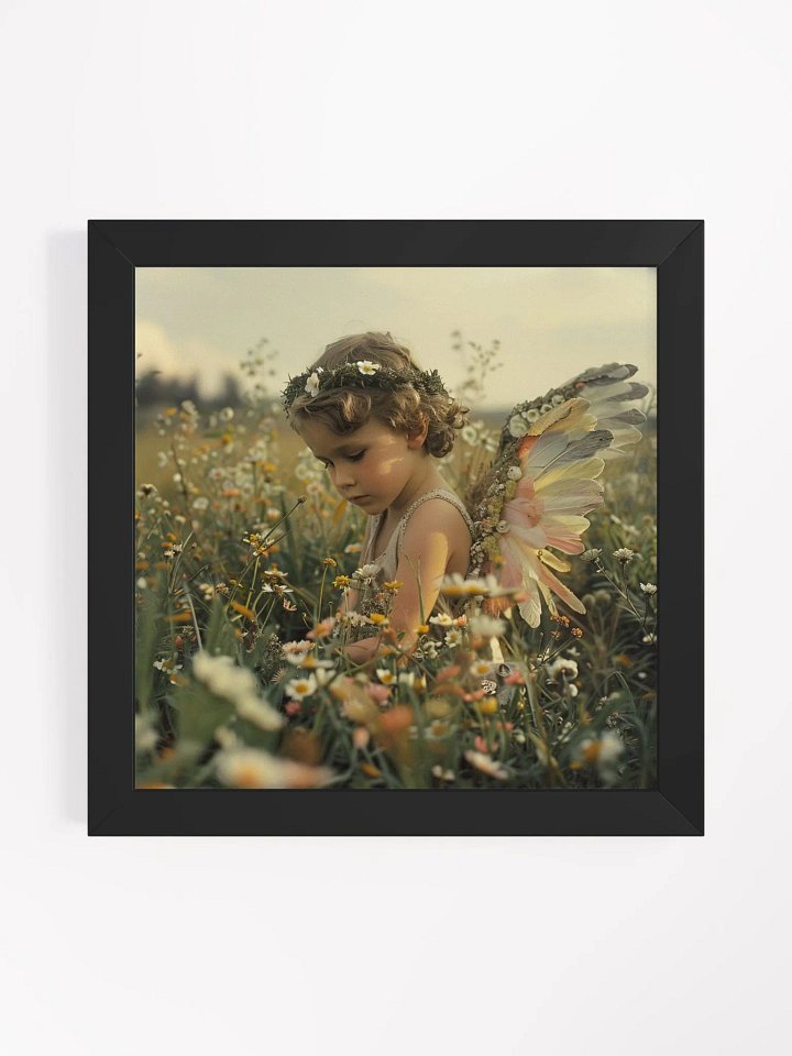 Cherub Child In A Field of Flowers Wall Art product image (1)