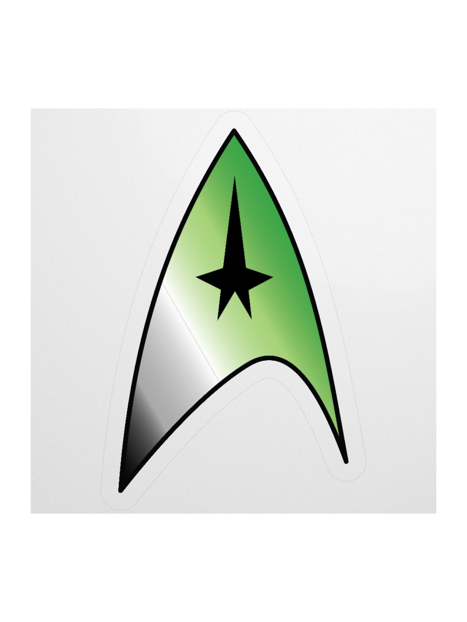 Aromantic Pride Gradient Starfleet Sticker product image (2)