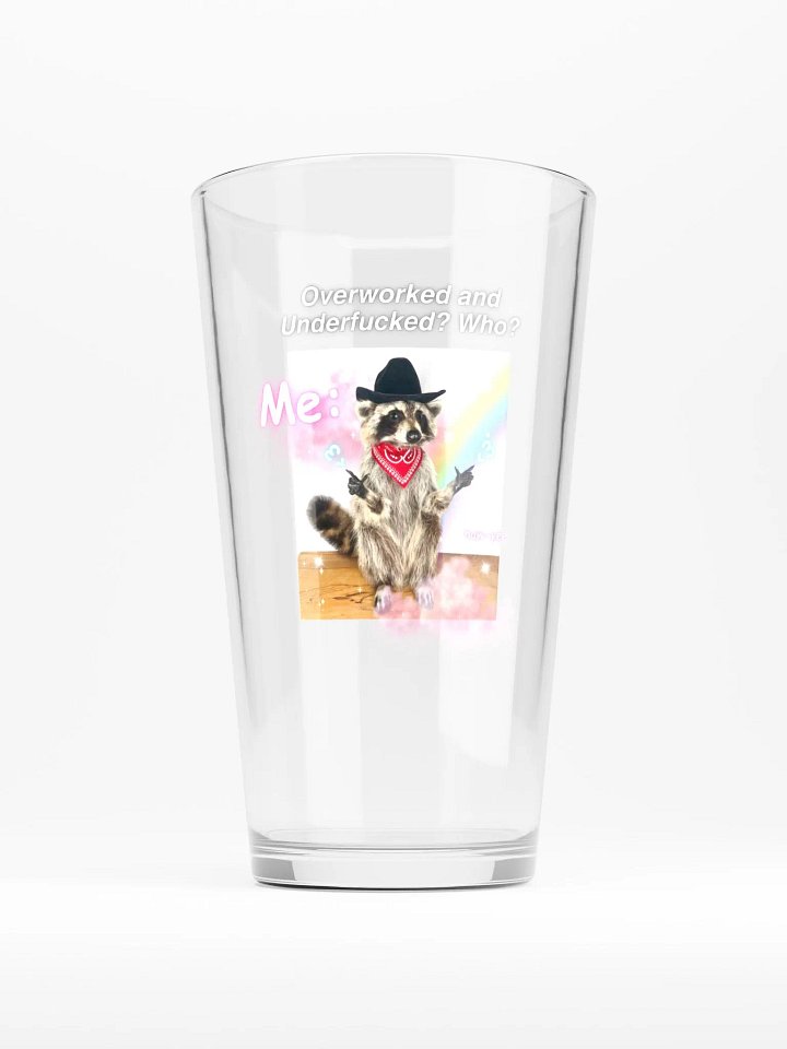 Overworked and Underfucked, Raccoon Cowboy, Glass product image (1)