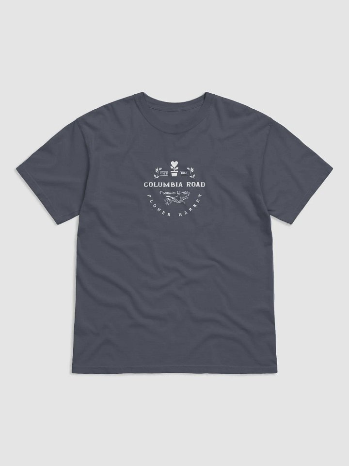 Columbia Road Market Heavyweight Cotton T-Shirt (Denim Blue) product image (1)