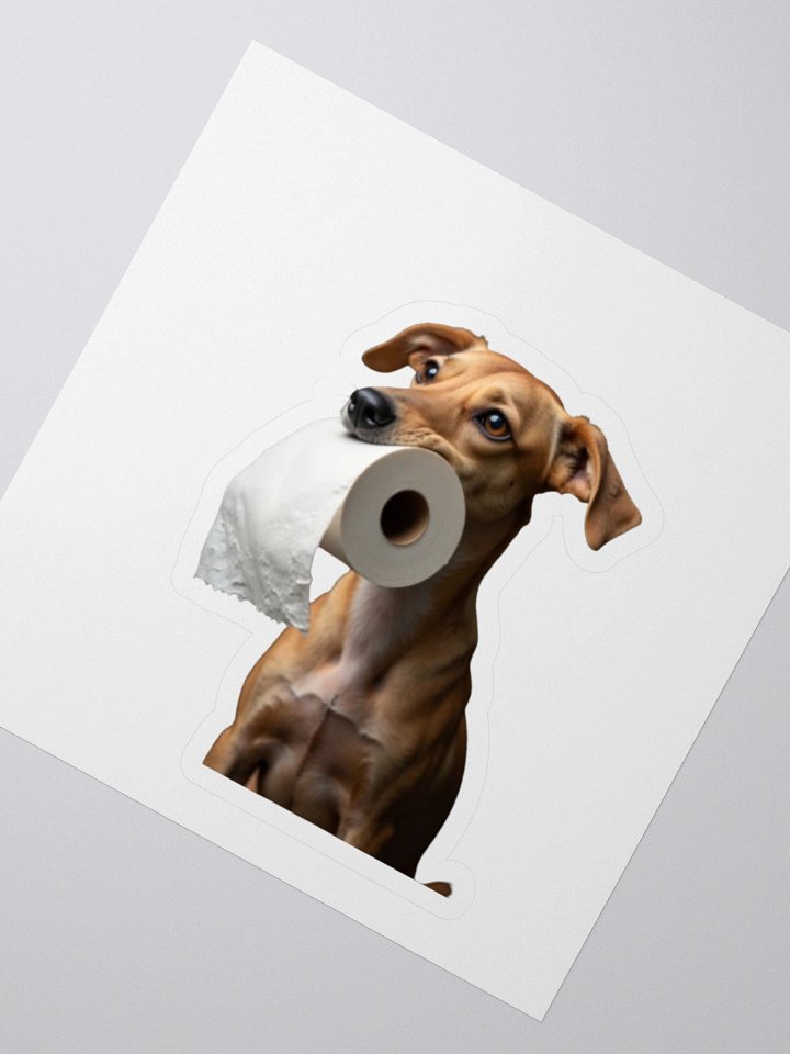 Potcake and toilet paper sticker product image (2)