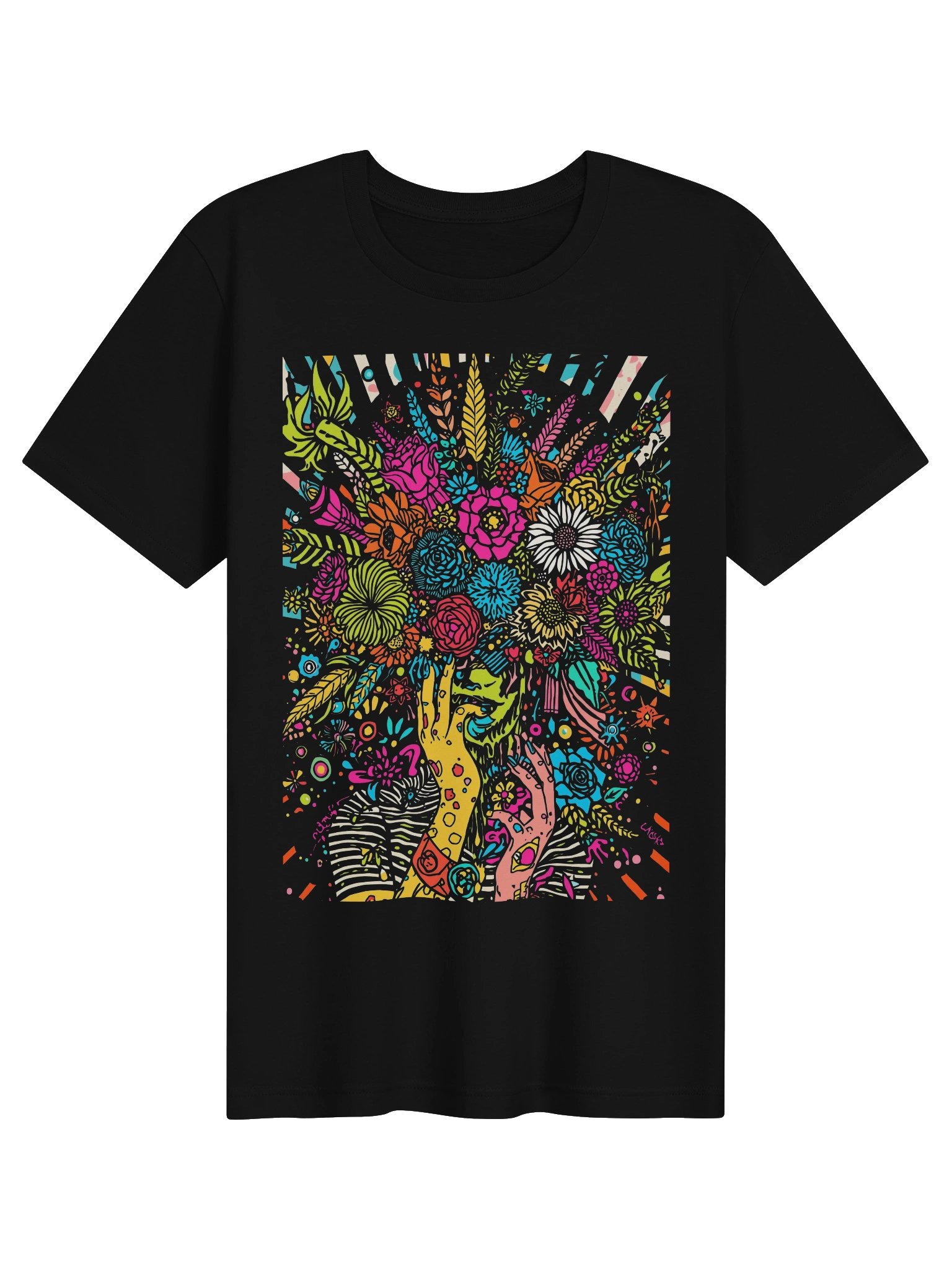 Neon Bouquet Hands Supersoft Tee product image (1)