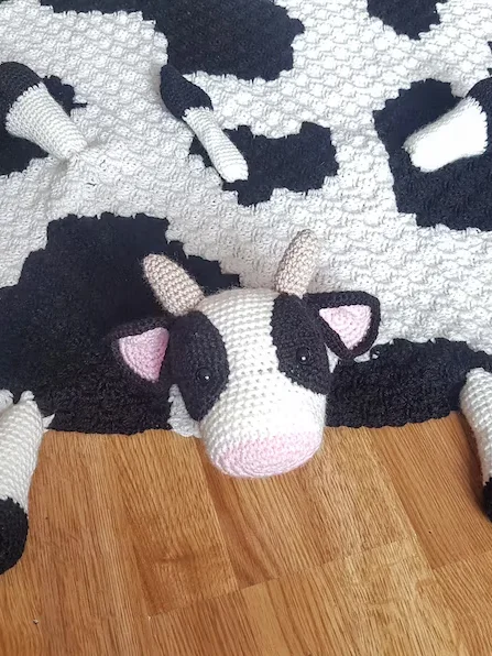 Cow Folding Baby Blanket Crochet Pattern - C2C Graphghan PDF Pattern - Crafting Happiness product image (7)