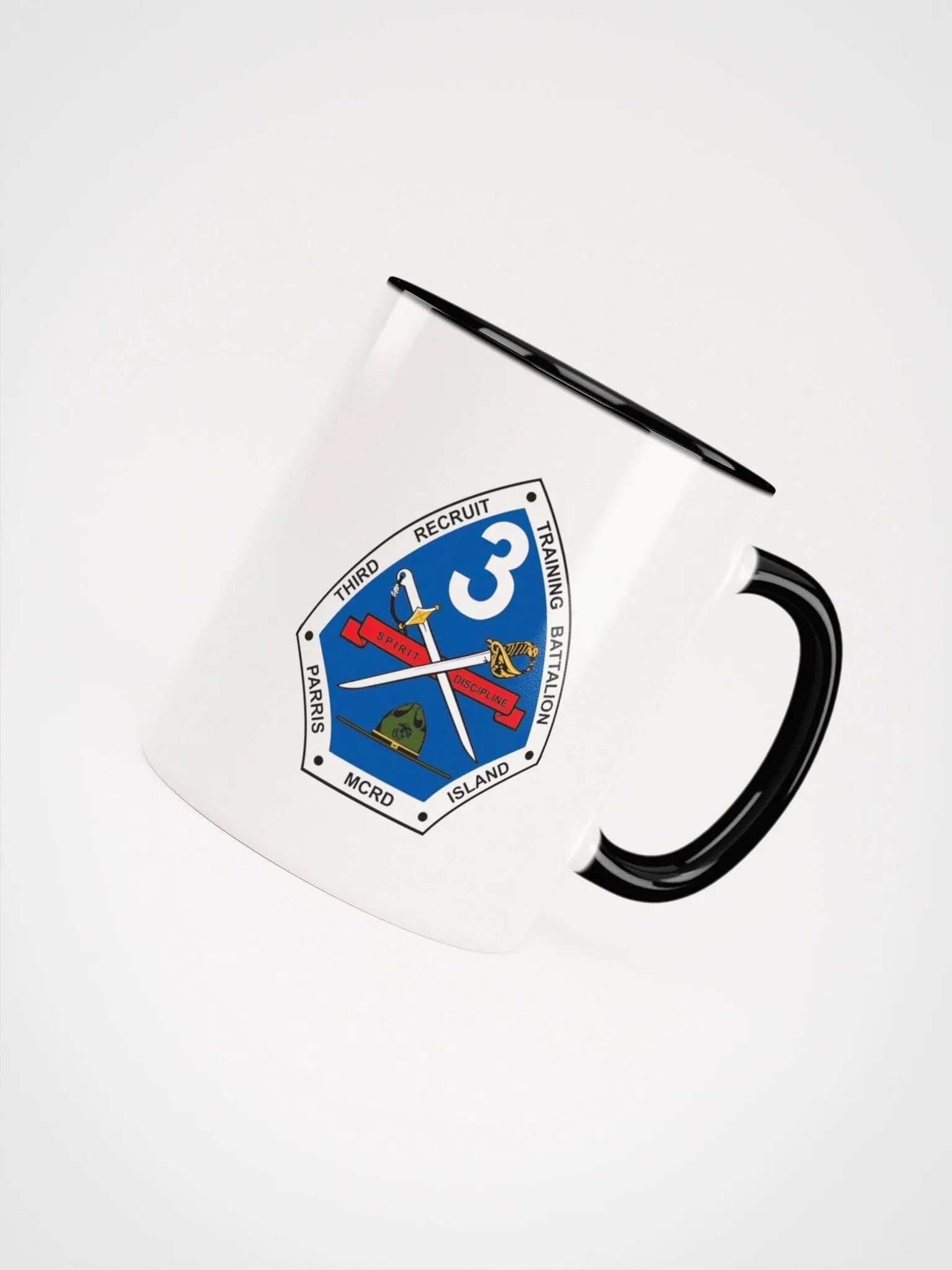 3rd Recruit Training Battalion Parris Island: Coffee Cup White Exterior/Black Interior product image (4)