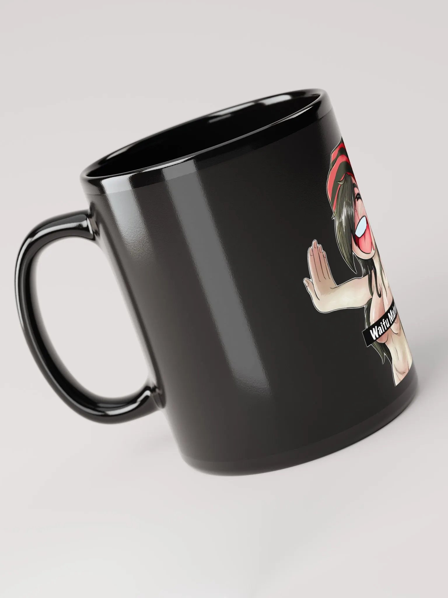 Waifu Material Mug (black) product image (4)