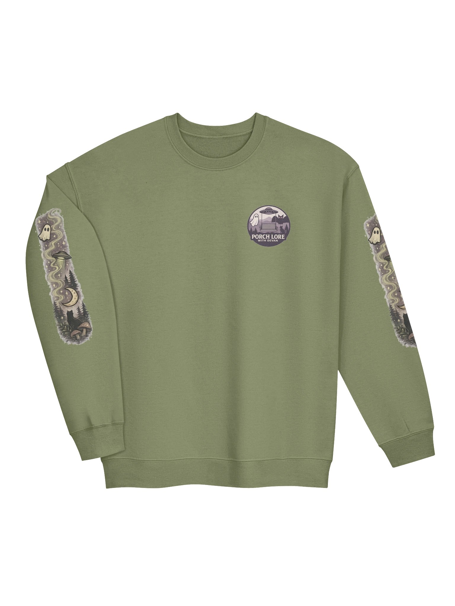 PORCH PALS SPOOKY SLEEVES CLASSIC CREW NECK SWEATSHIRT product image (1)