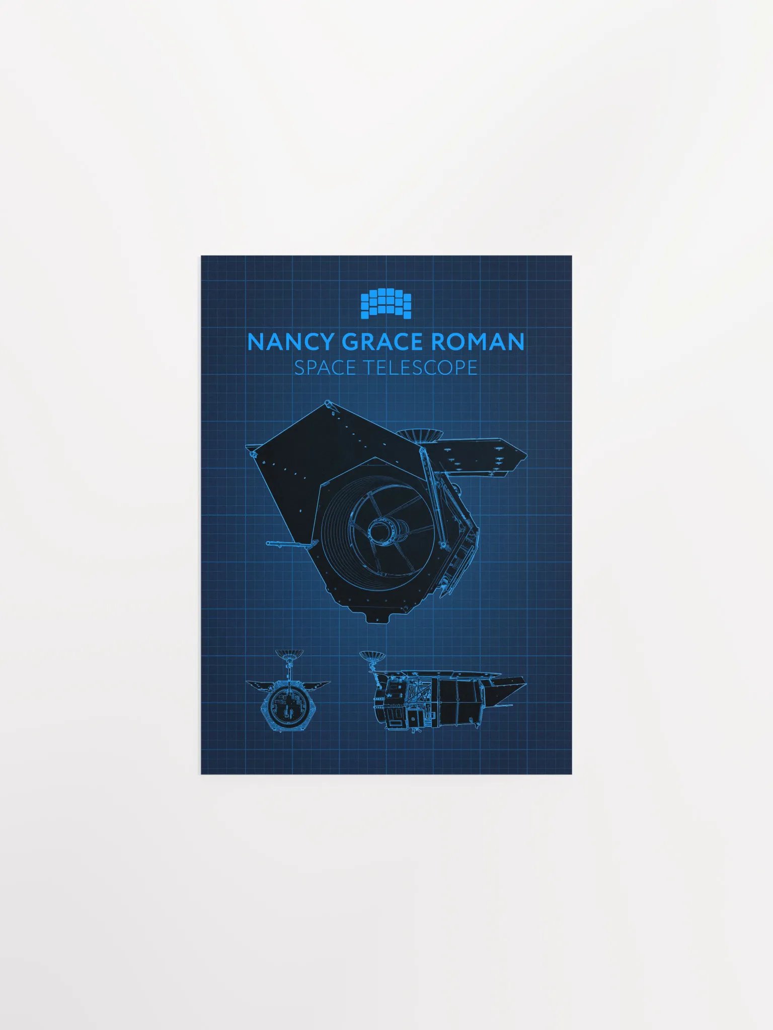 Nancy Grace Roman Telescope Blueprint Poster — NASA NGRST Space Print product image (6)