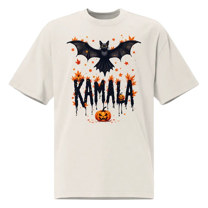 Kamala Halloween T-Shirt with Bat and Pumpkin product image (3)