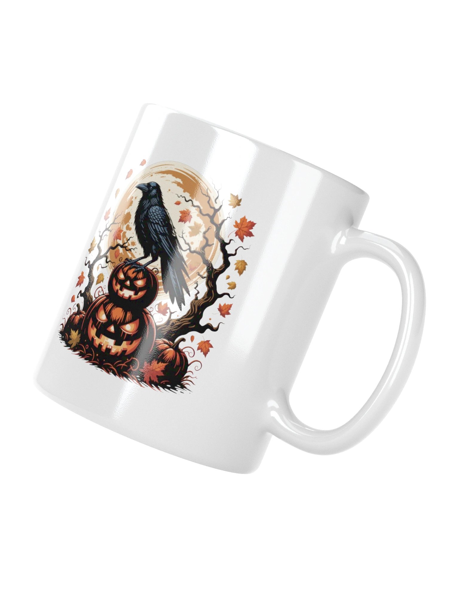 Crow and Harvest Moon Halloween Coffee Mug product image (12)
