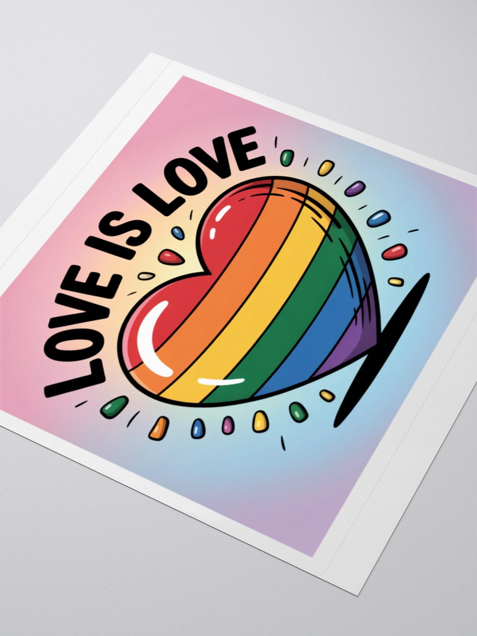 Love Is Love Rainbow Heart Sticker product image (9)