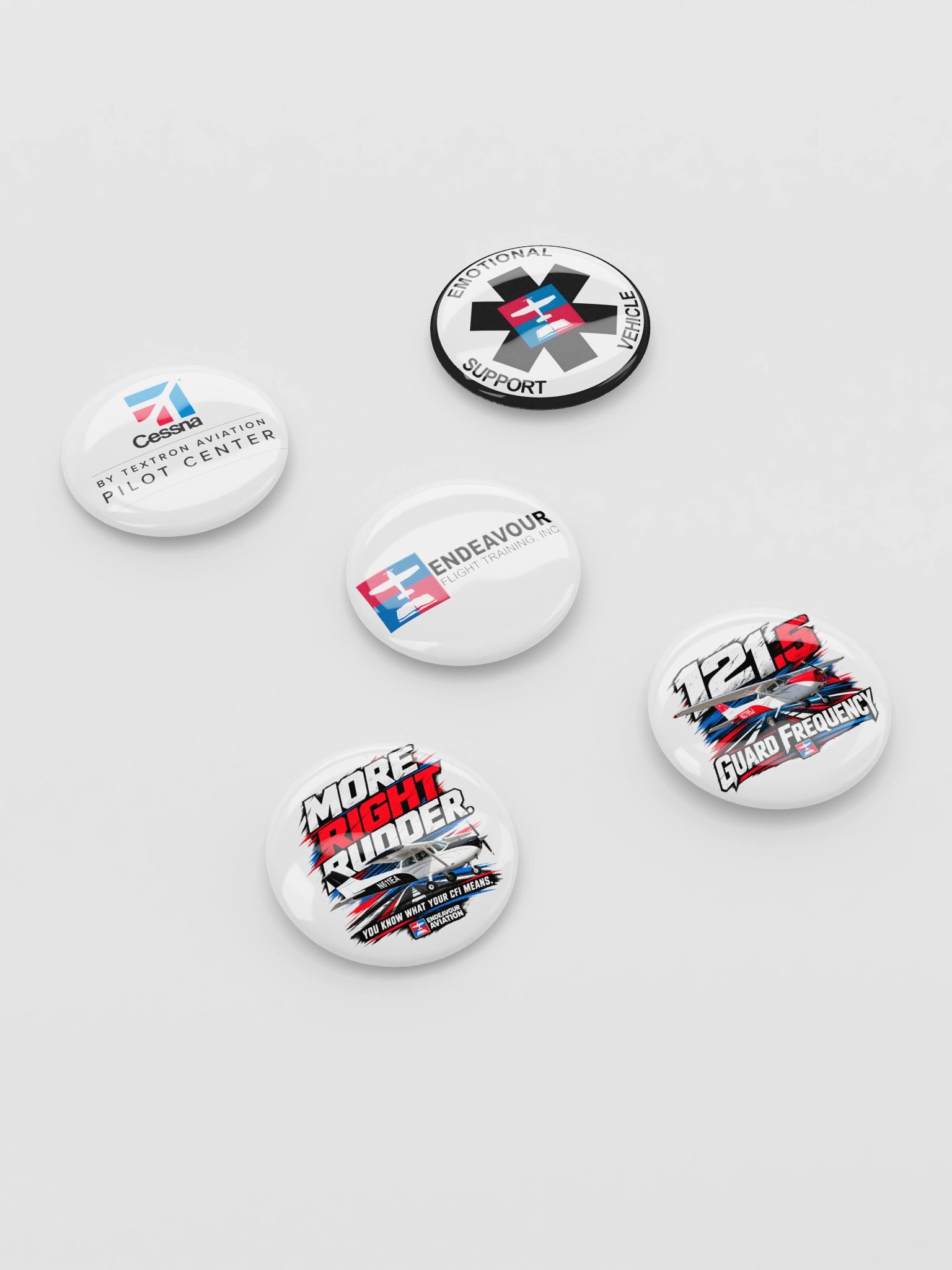 Endeavour Aviation | Pilot Button Pin Collection – 5-Pack product image (3)