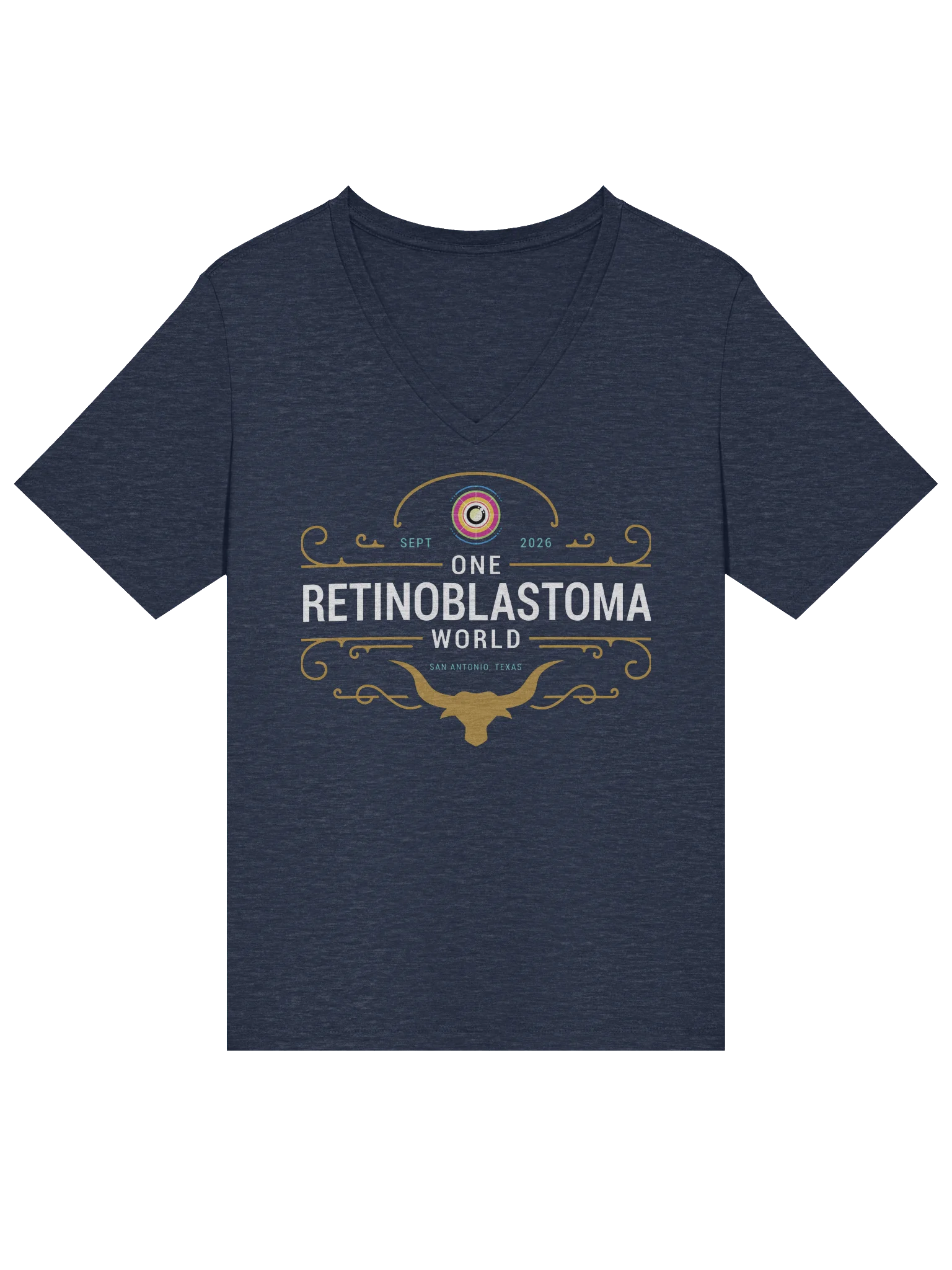One Rb World 2026 Longhorn Design - Women's V-Neck Shirt product image (3)